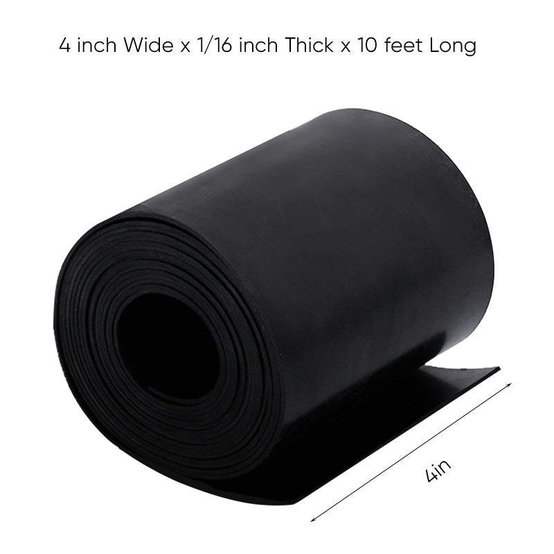 ToLanbbt Neoprene Rubber Sheet Roll - 1/16 Inch Thick x 4 Inch Wide x 10 Feet Long Solid Rubber Gasket Seal for DIY Gaskets  Pads  Seals  Crafts  Flooring  Cushioning of Anti-Vibration  Anti-Slip - Image 2
